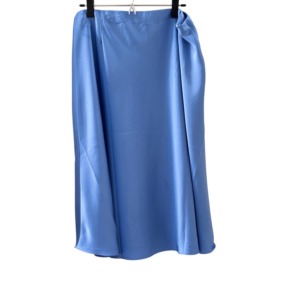 JJill Baby Blue Satin Midi-skirt (XL) Wearever Collection